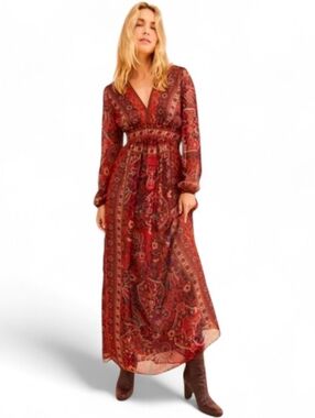 RANNA GILL X ANTHROPOLOGIE Ceret Motif Boho Maxi Dress - Size 12